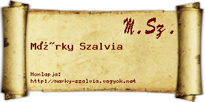 Márky Szalvia névjegykártya